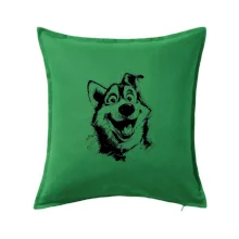 Černobílá karikatura husky