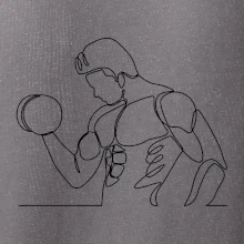 Fitness muž jedním tahem