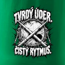 Tvrdý úder čistý rytmus - černobílé zkřížené paličky