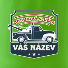 Odtahová služba - erb - červený nápis