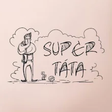 Kreslený nápis super táta