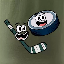 Parové triko - Puk a hokejka