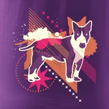 Pes abstrakce fialový