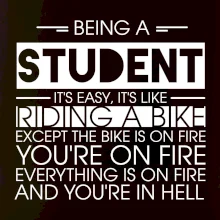 Being a student - bike