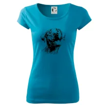 Černobílá karikatura Labrador světlý