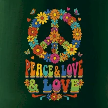 Peace and love - na výšku s květy