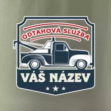 Odtahová služba - erb - červený nápis