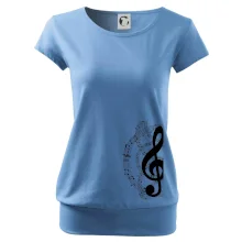 Houslový klíč a noty