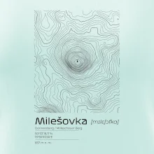 Milešovka - vrstevnice v obdélníku