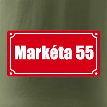 Jméno a věk - uliční cedule - červená