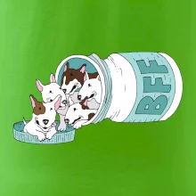 Bullterrier Friends Forever zelené (Pecka design)