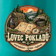 Lovec pokladů vintage horský odznak