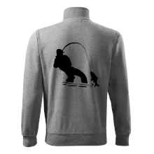 Rybář tahající rybu