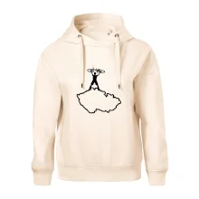 Mapa ČR - cyklista na prsou