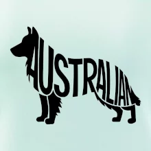 Australský Ovčák - nápis v těle