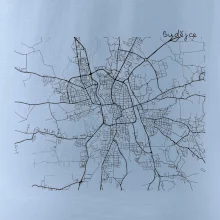 Mapy měst černobílé Budějce