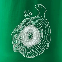 Říp - vrstevnice psací