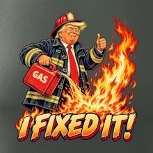 Donald Trump jako hasič I fixed it