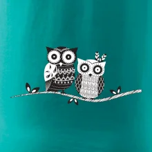 Dvě sovy abstraktní