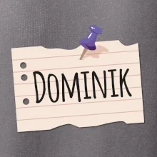 Papírek se jmenovkou - prso - vlastní jméno