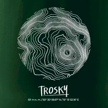 Trosky - vrstevnice v kruhu