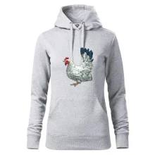 Slepice kreslená bílá