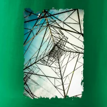 Barevné nebe - stožáry vysokého napětí