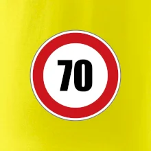 Dopravní značka - omezení rychlosti 70