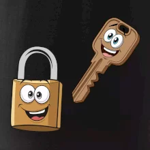 Parové triko - Zámek a klíč