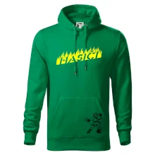 Hasič stojící - nápis hasiči - Velký nápis  na zádech