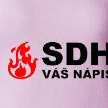 SDH nápis (oheň, název sboru - vlastní nápis)