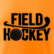 Field hockey míček a nápis