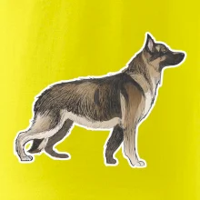 Německý ovčák - hnědý kreslený