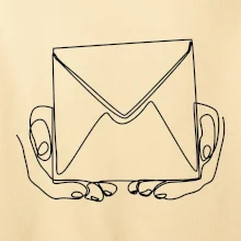 Obálka pošták jedním tahem