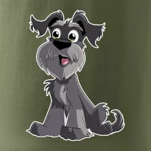 Knírač kreslený sedící