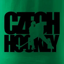 Czech hockey - nápis s hokejistou - Mistrovství světa v ledním hokeji 2026