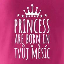 Princesses are born in (vlastní nápis měsíc narození)