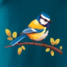 Sýkorka modřinka kreslená