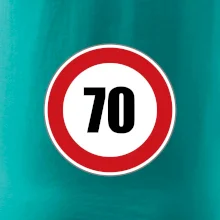 Dopravní značka - omezení rychlosti 70