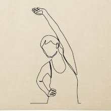 Protahující se žena jedním tahem