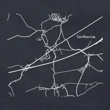 Černobílá mapa Cerhovice 267 61