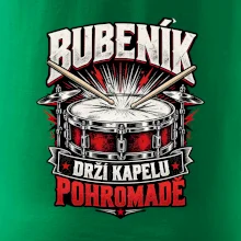Bubeník drží kapelu pohromadě - červený rockový buben