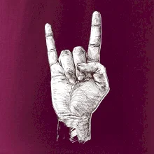 Rocková ruka kreslená