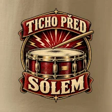 Ticho před sólem - vintage bubenický emblém