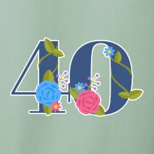 Květinové číslo kreslené - 40