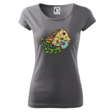 Kůň barevný s listy