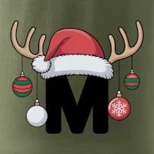 Vanoční rodinná trička - písmeno a čepice