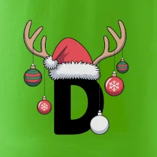 Vanoční rodinná trička - písmeno a čepice