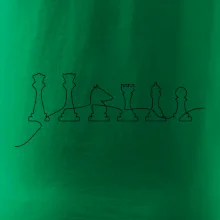 Šachové figurky v řadě - obrys