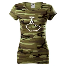 Mapa ČR - cyklista na prsou